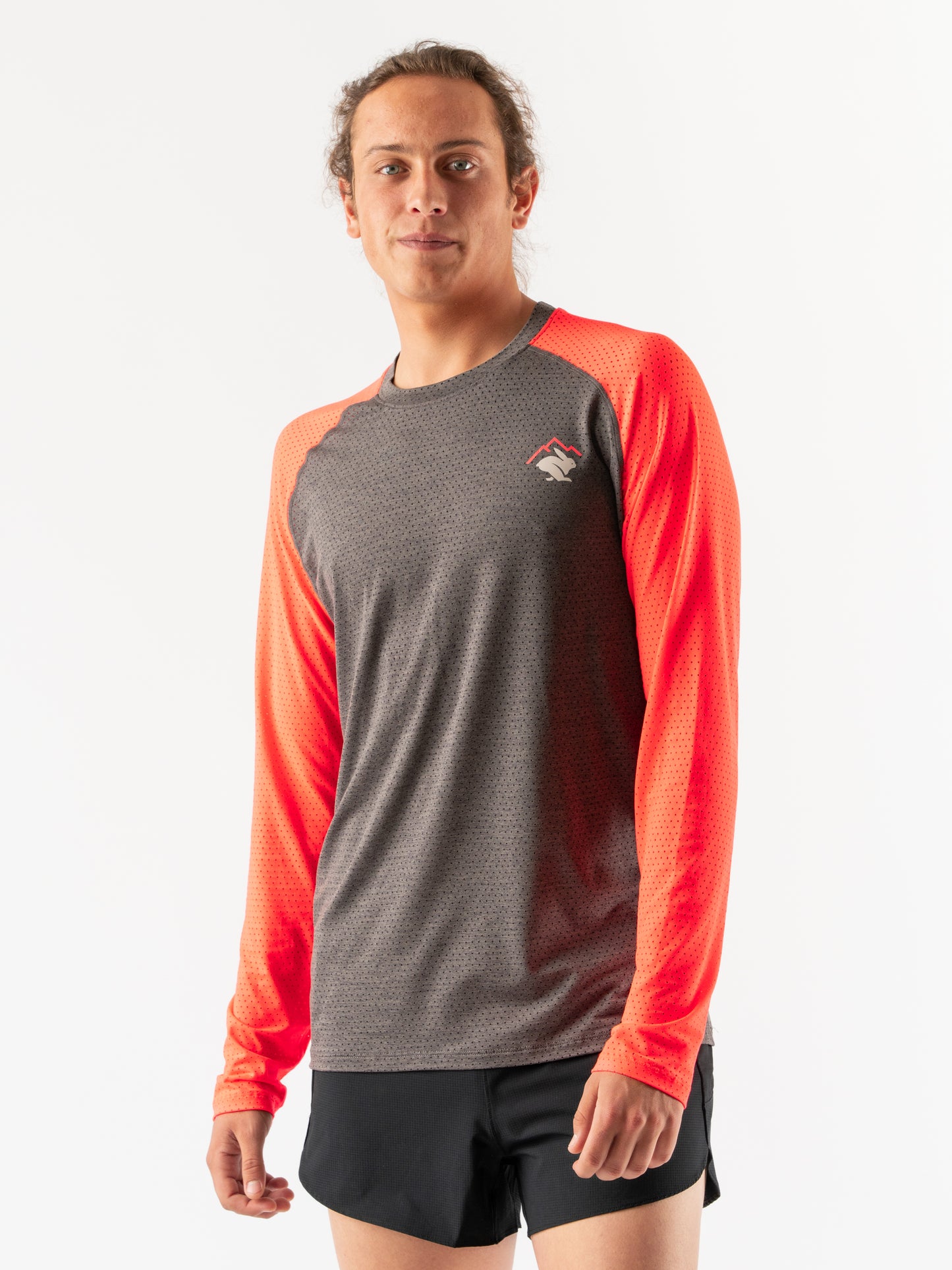 rabbit - EZ Tee Perf LS Trail - Woodland Grey - Men's