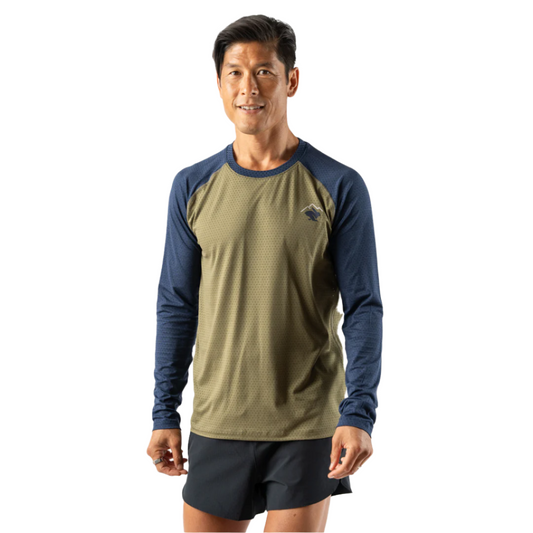 rabbit - EZ Tee Perf LS Trail - Olive - Men's