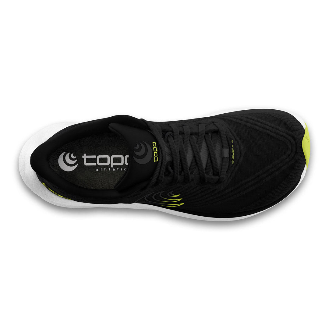 Topo Athletic - Cyclone 3  - Black/Lime  - Men's