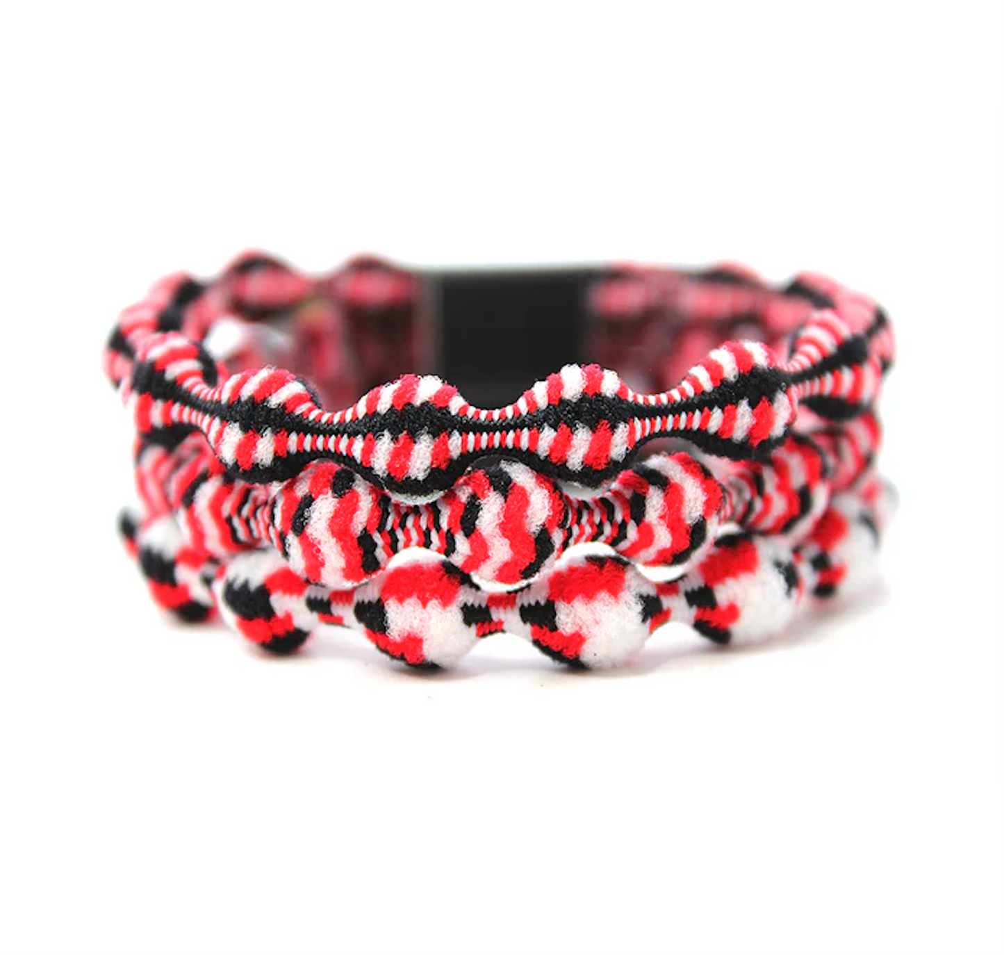 Caterpy - Hair Tie - 3 Pack - Red Black and White