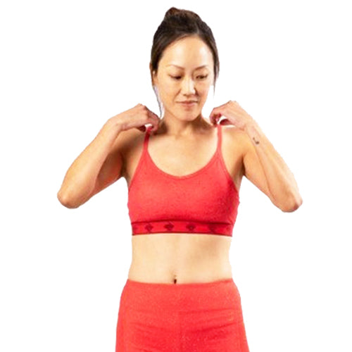 Red sports hot sale crop top