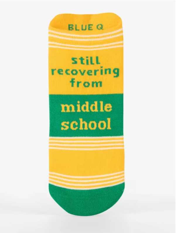 Blue Q - Unisex Sneaker Socks - Middle School