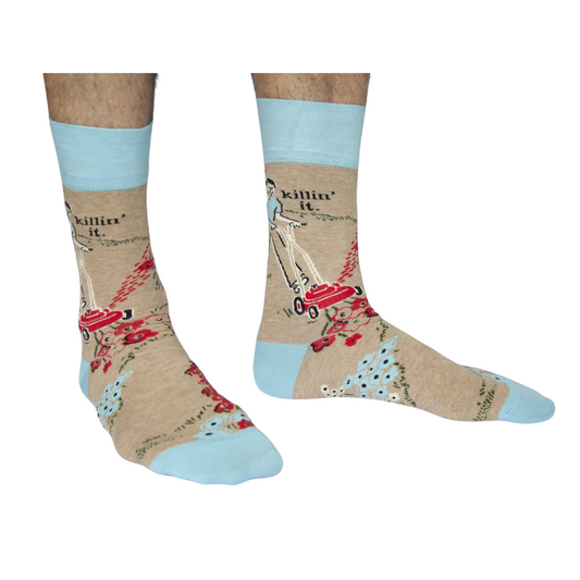 Blue Q - Men's Crew Socks - Killin' It (Panoramic)