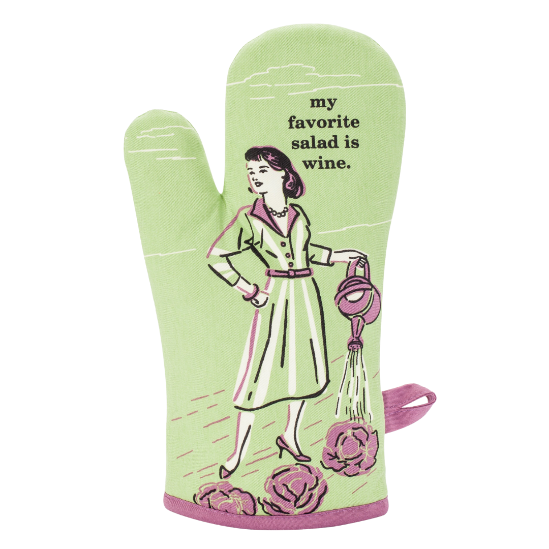 Blue Q - Oven Mitt - My Favorite Salad Is Wine