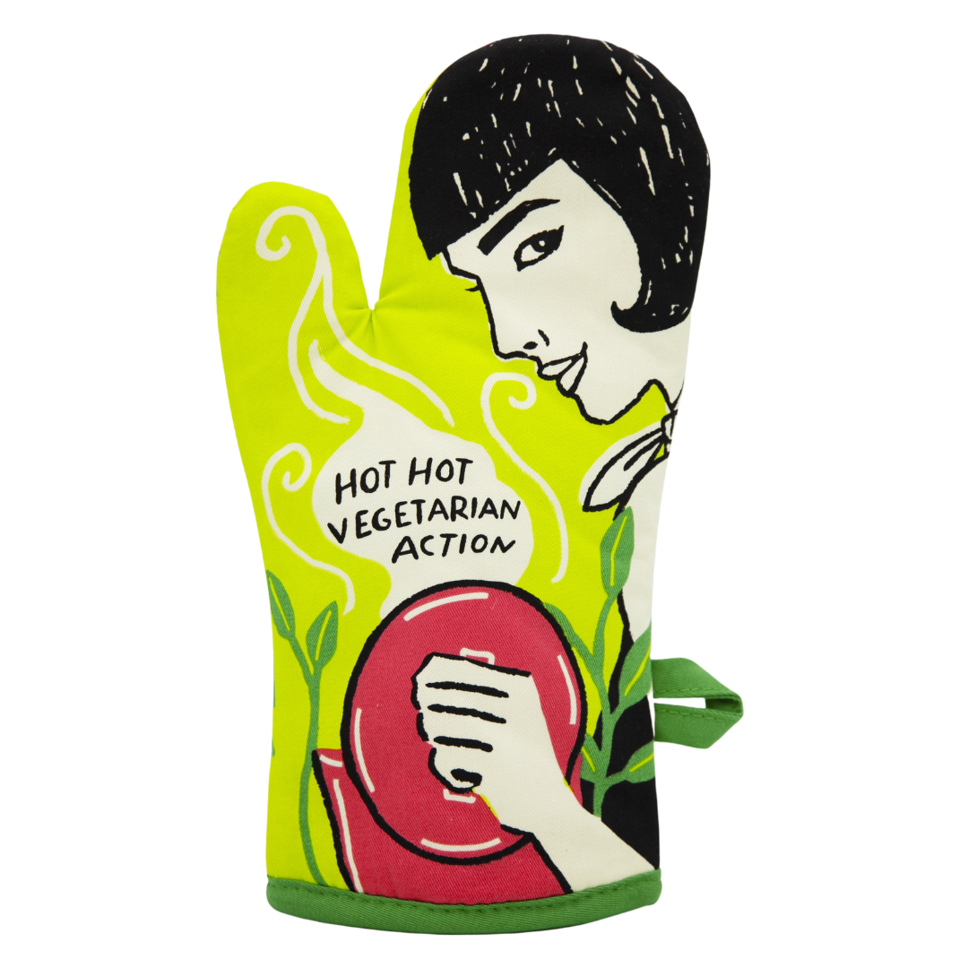 Blue Q - Oven Mitt - Hot, Hot Vegetarian Action