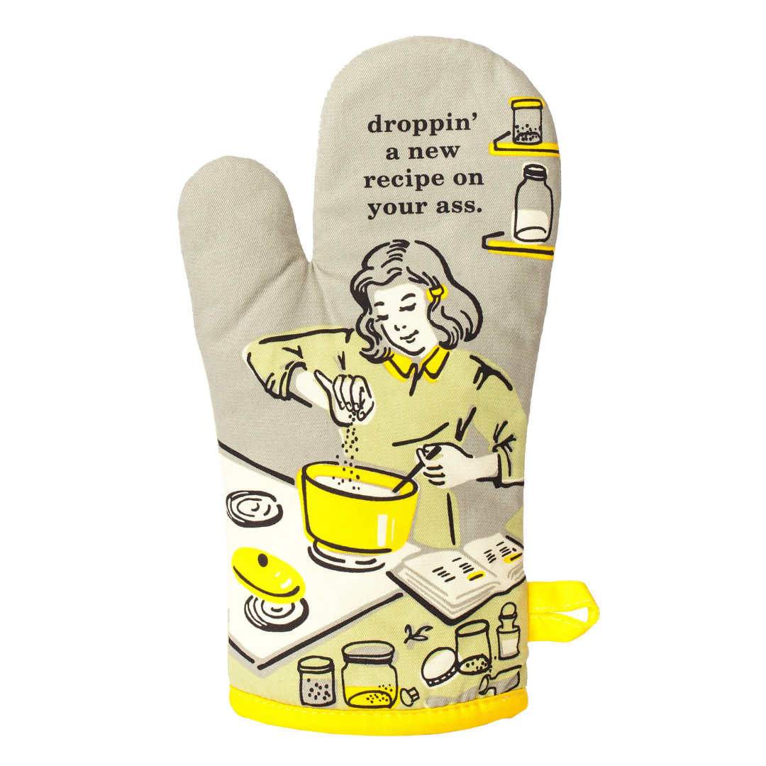Blue Q - Oven Mitt - Droppin' A Recipe on Your Axx
