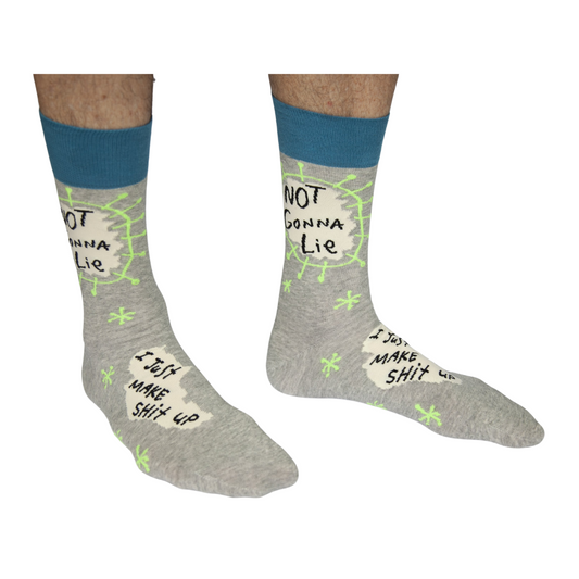 Blue Q - Men's Crew Socks - Not Gonna Lie (Panoramic)