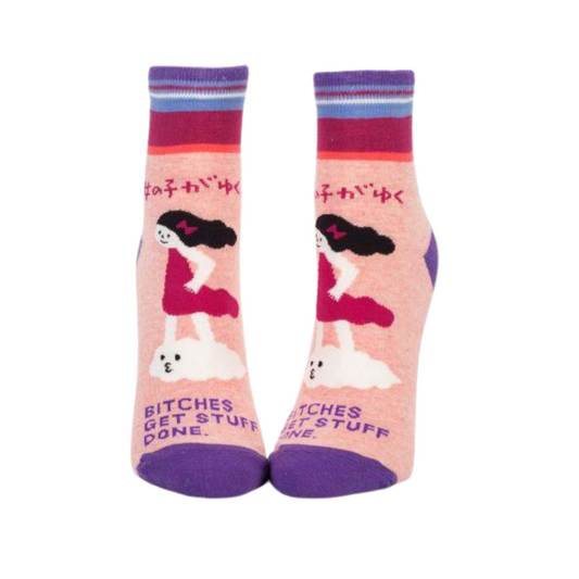 Blue Q - Women's Ankle Socks - Bxtches Get Stuff Done