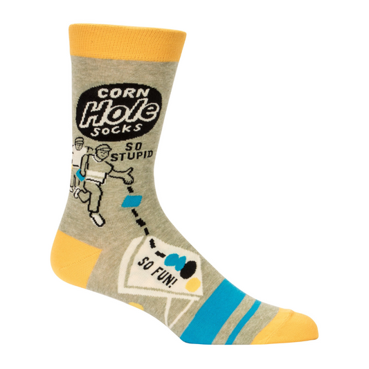 Blue Q - Men's Crew Socks - Corn Hole