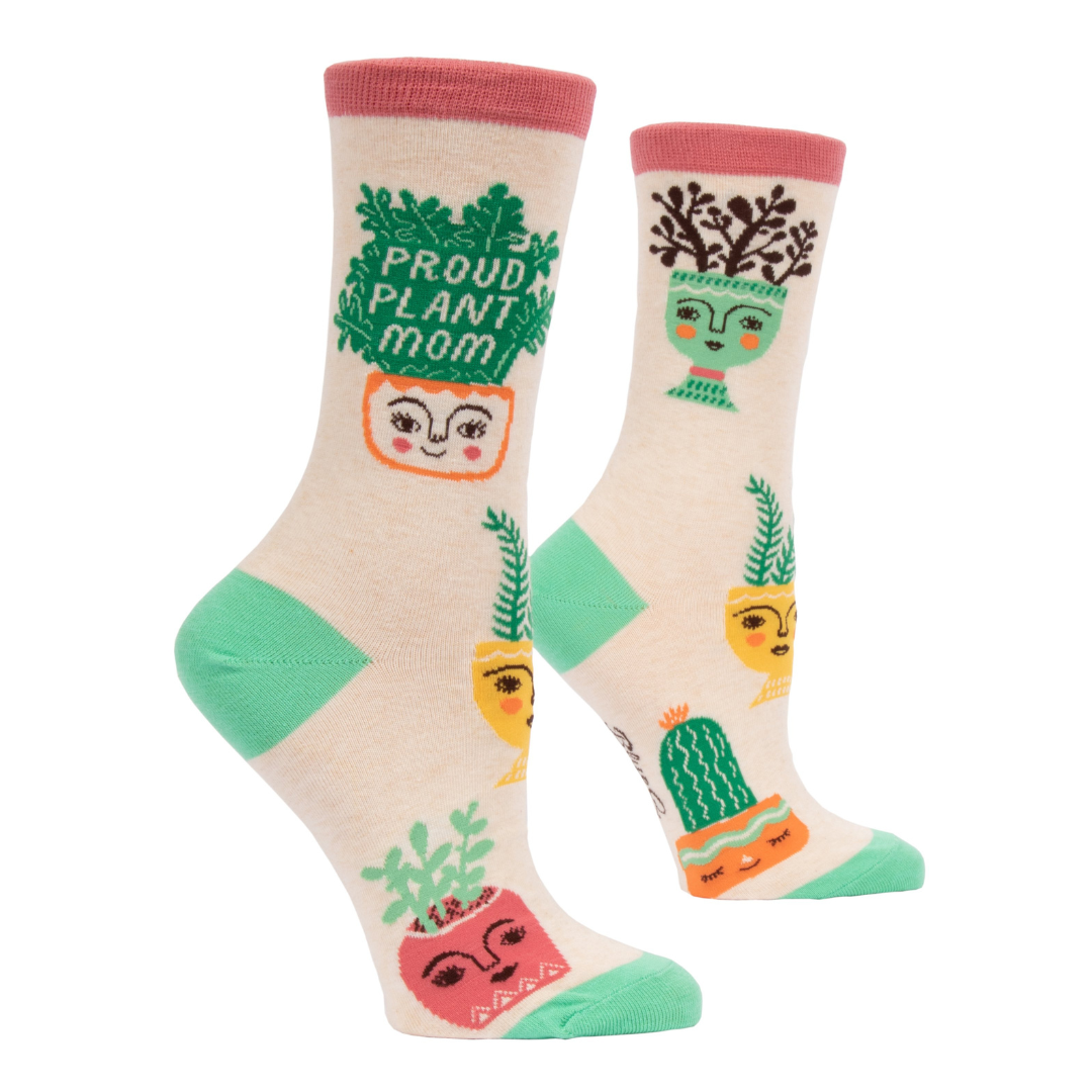 Blue Q - Women's Crew Socks - Proud Plant Mom