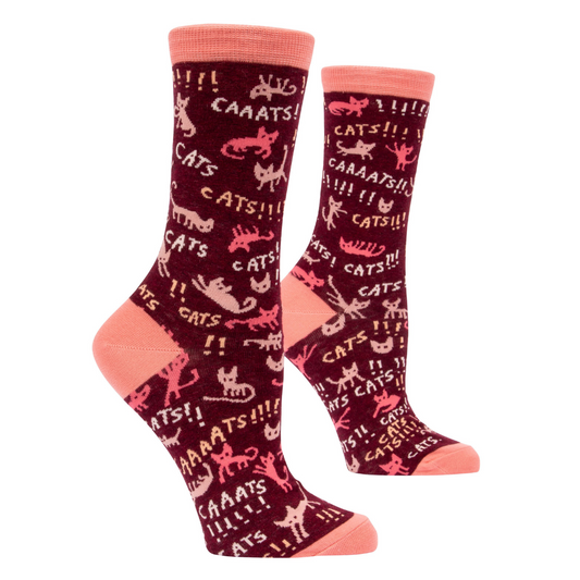 Blue Q - Women's Crew Socks - Cats!