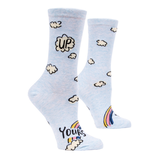 Blue Q - Women's Crew Socks - Up Yours