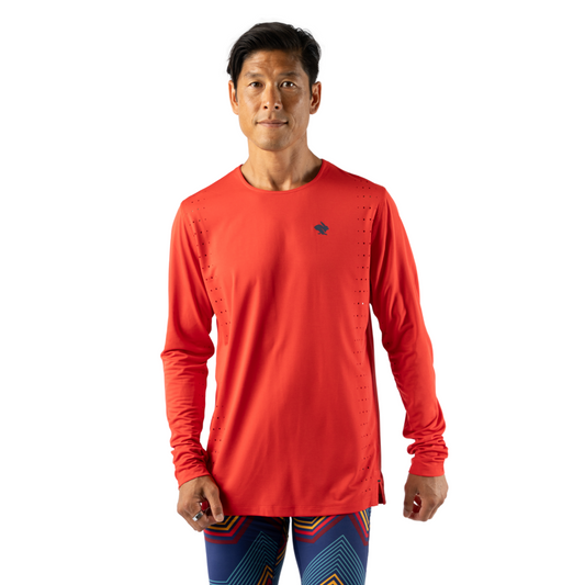 rabbit - Race Pace Tee LS - Fiery Red - Men's