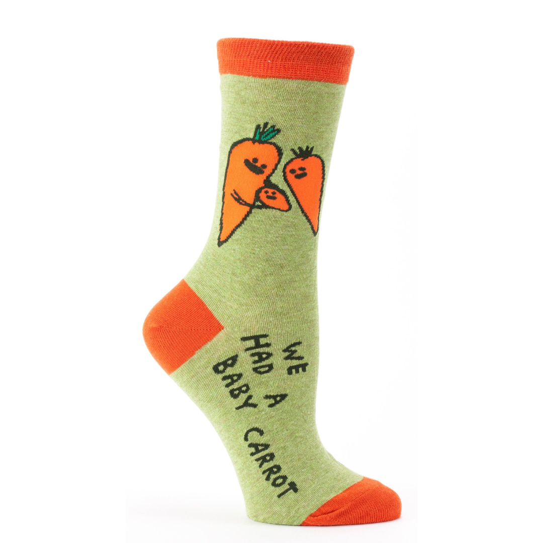 Blue Q - Women's Crew Socks - We had A Baby Carrot