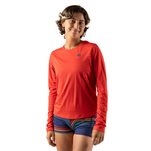 rabbit - Race Pace Tee LS - Fiery Red - Women's