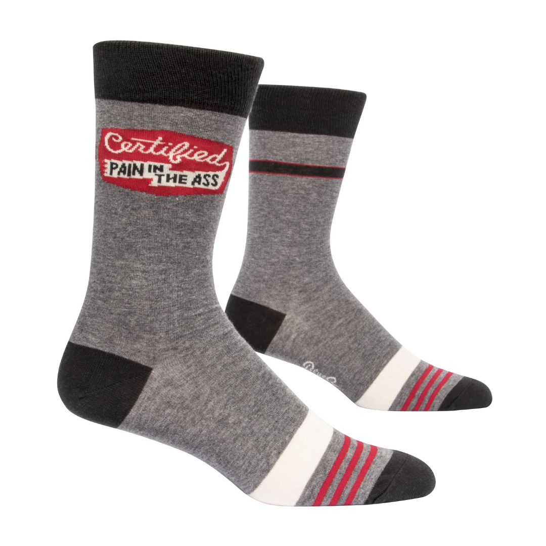 Blue Q - Men's Crew Socks - Certified Pain in the Axx