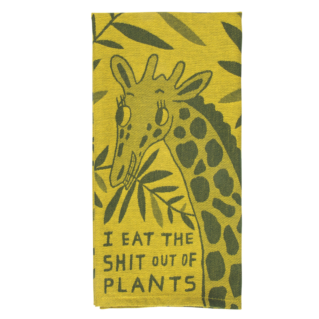 Blue Q - Dish Towel - I Eat The Shxt Out Of Plants