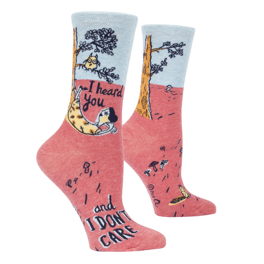 Blue Q - Women's Crew Socks - I Heard You and I Don't Care