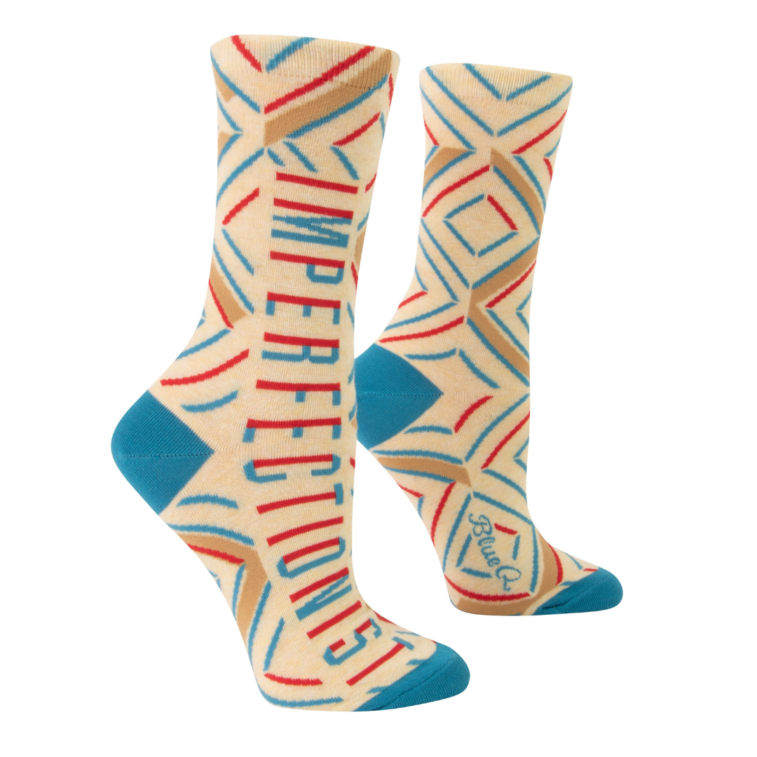 Blue Q - Women's Crew Socks - Imprefectionist