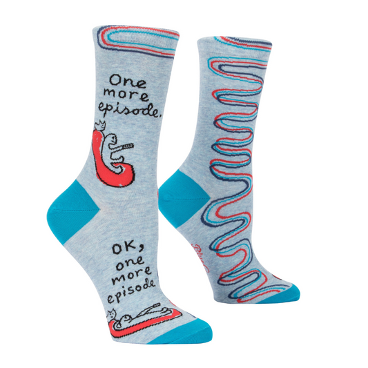 Blue Q - Women's Crew Socks - One More Episode