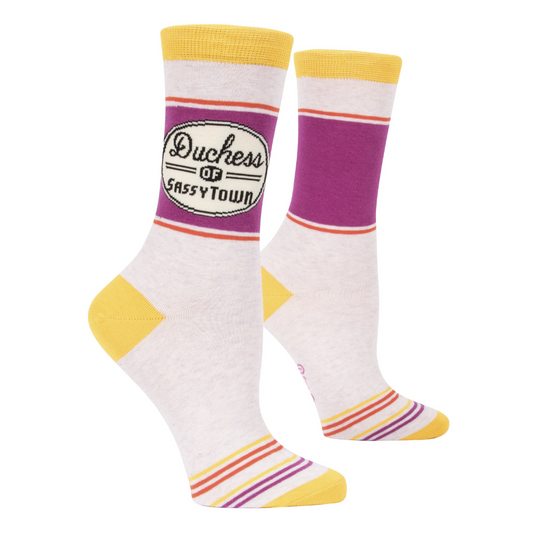 Blue Q - Women's Crew Socks - Duchess of Sassytown