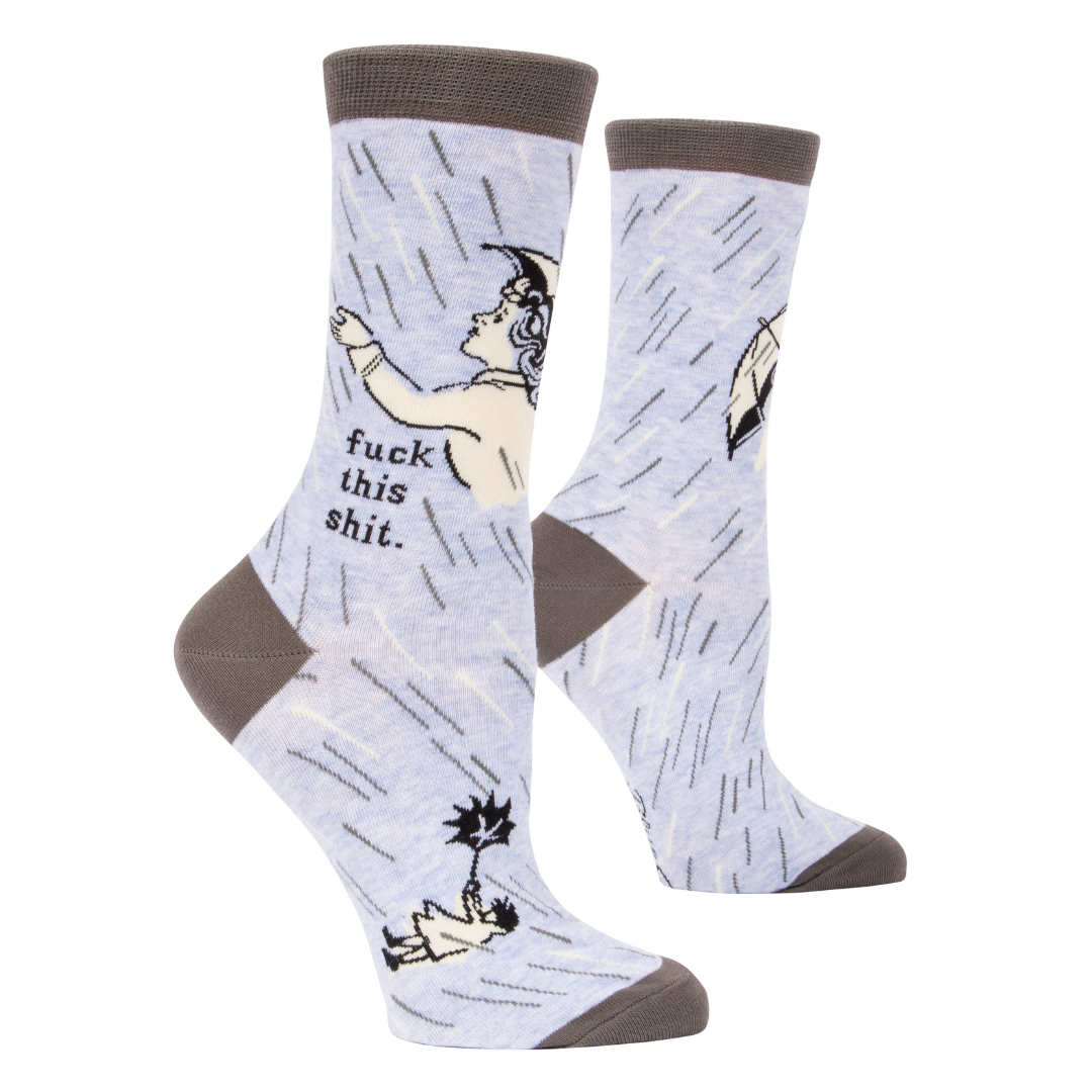 Blue Q - Women's Crew Socks - Fxxk This Shxt