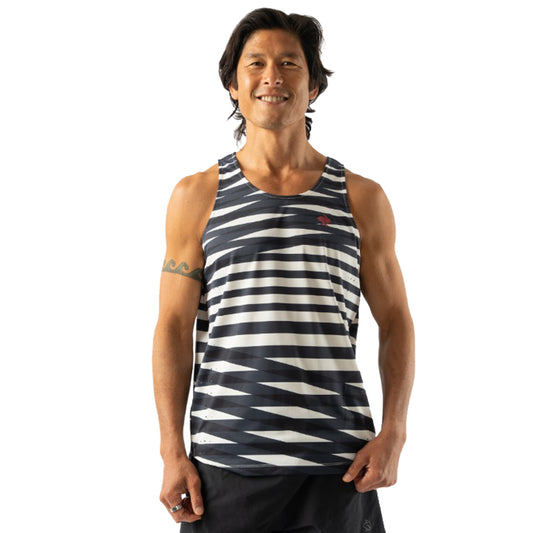 rabbit - Race Pace Tank - Sugar Swizzle Stripe - Men's