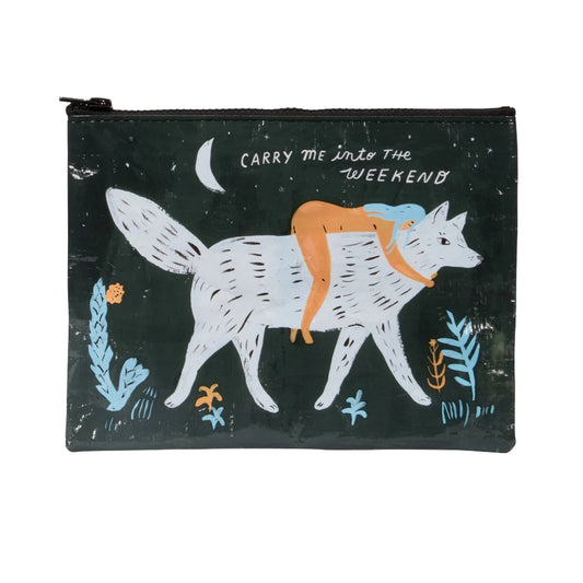 Blue Q - Zipper Pouch - Carry Me Into the Weekend