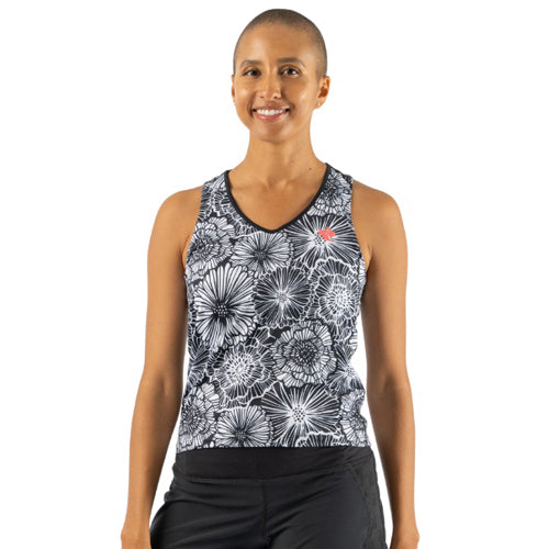 rabbit - EZ Vee Tank - Black Floral - Women's