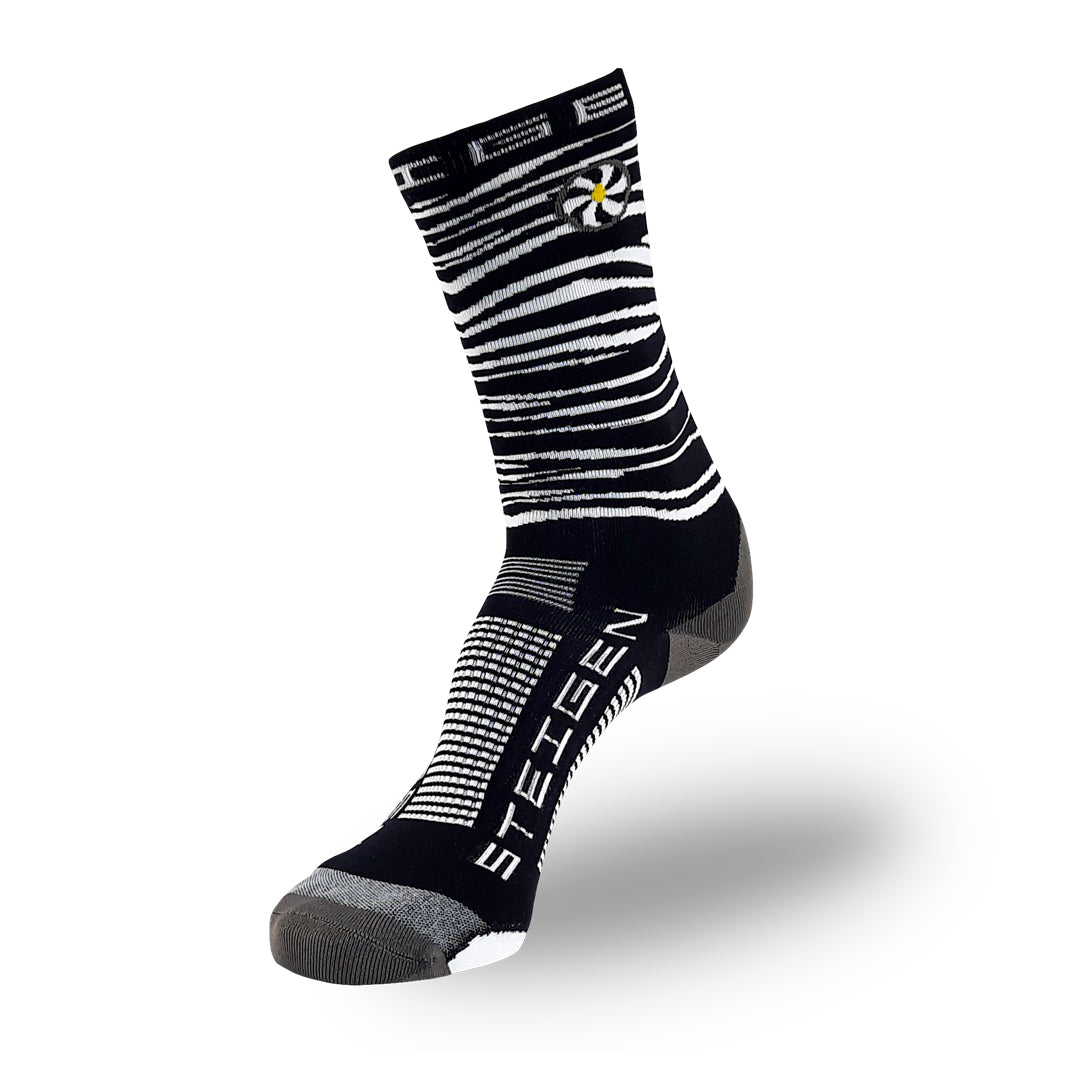 Steigen - 3/4 Length Running Socks - Zebra