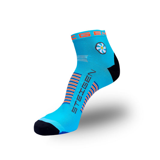 Steigen - 1/4 Length Running Socks - Big Foot - Size 12+ - Blue