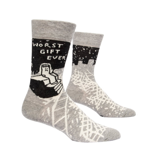 Blue Q - Men's Crew Socks - Worst Gift Ever