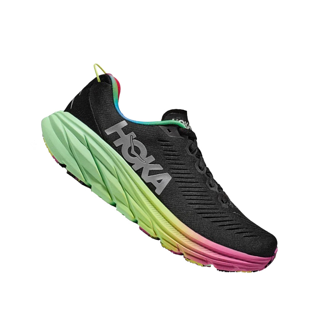 HOKA - Rincon 3 - Wide (D) - Black/Silver - Women's