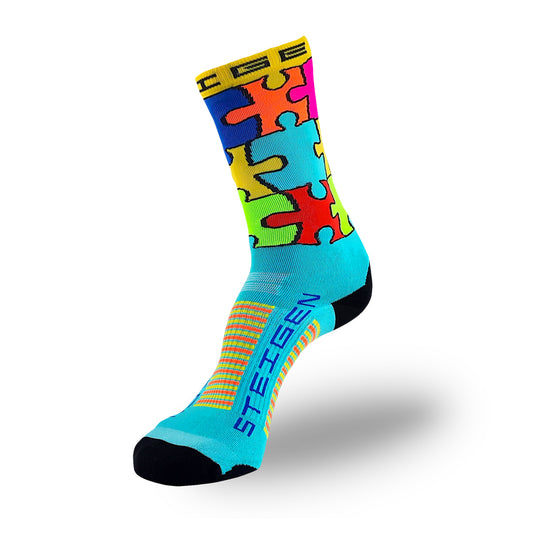 Steigen - 3/4 Length Running Socks - Jigsaw