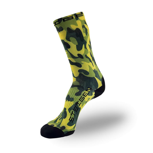 Steigen - 3/4 Length Running Socks - Green Camo