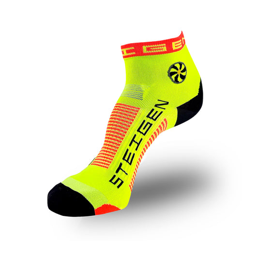 Steigen - 1/4 Length Running Socks - Fluro Yellow