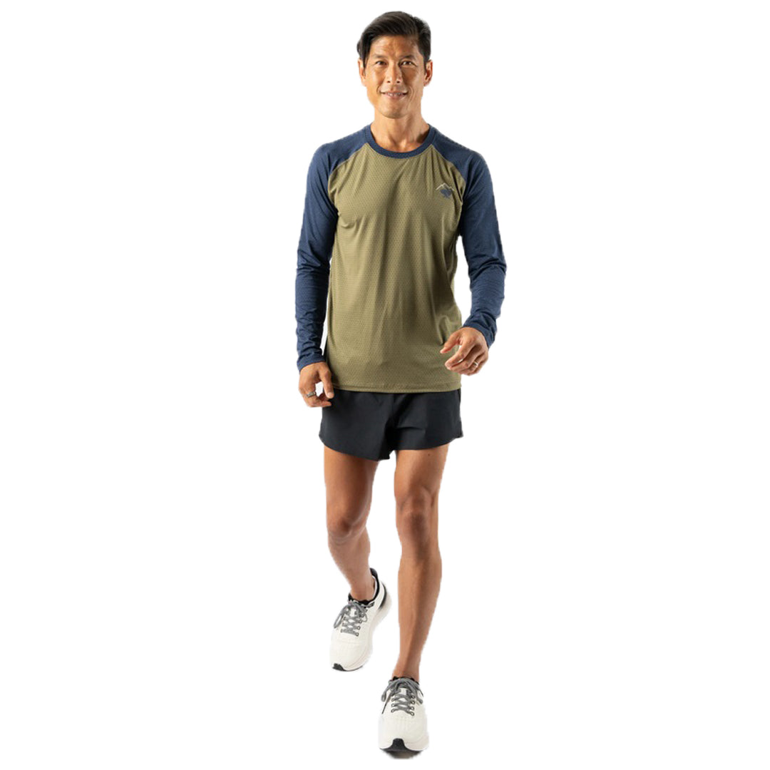 rabbit - EZ Tee Perf LS Trail - Olive - Men's