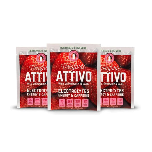 Veloforte - Attivo Fruit Electrolyte Powder (Caffeinated) - Wild Strawberry and Basil