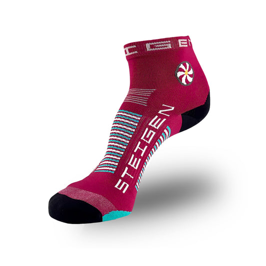 Steigen - 1/4 Length Running Socks - Burgundy