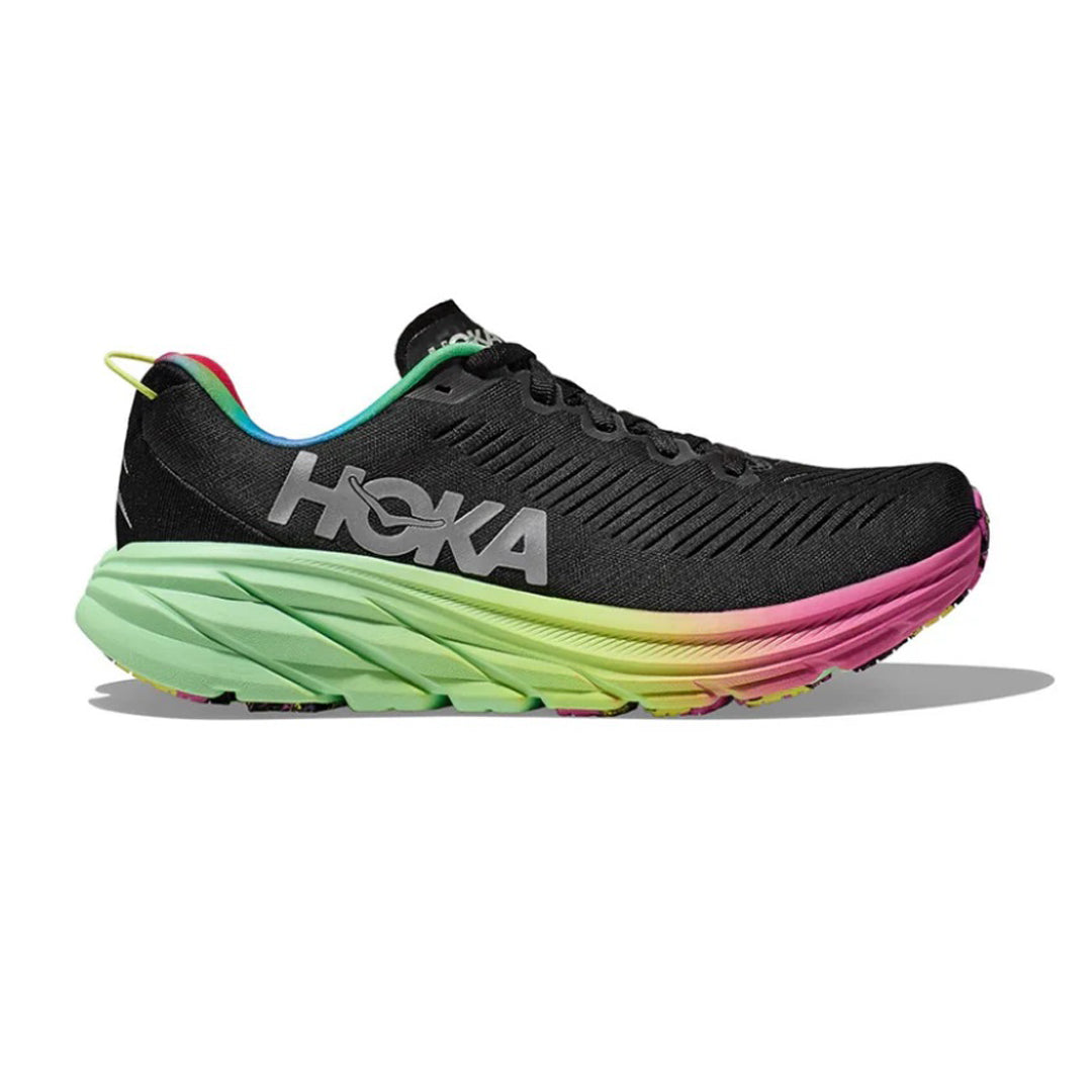 HOKA - Rincon 3 - Wide (D) - Black/Silver - Women's