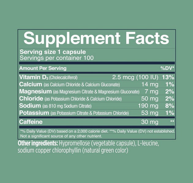 SaltStick - Electrolyte Caps Plus (Caffeinated) - 4 Capsule Packet