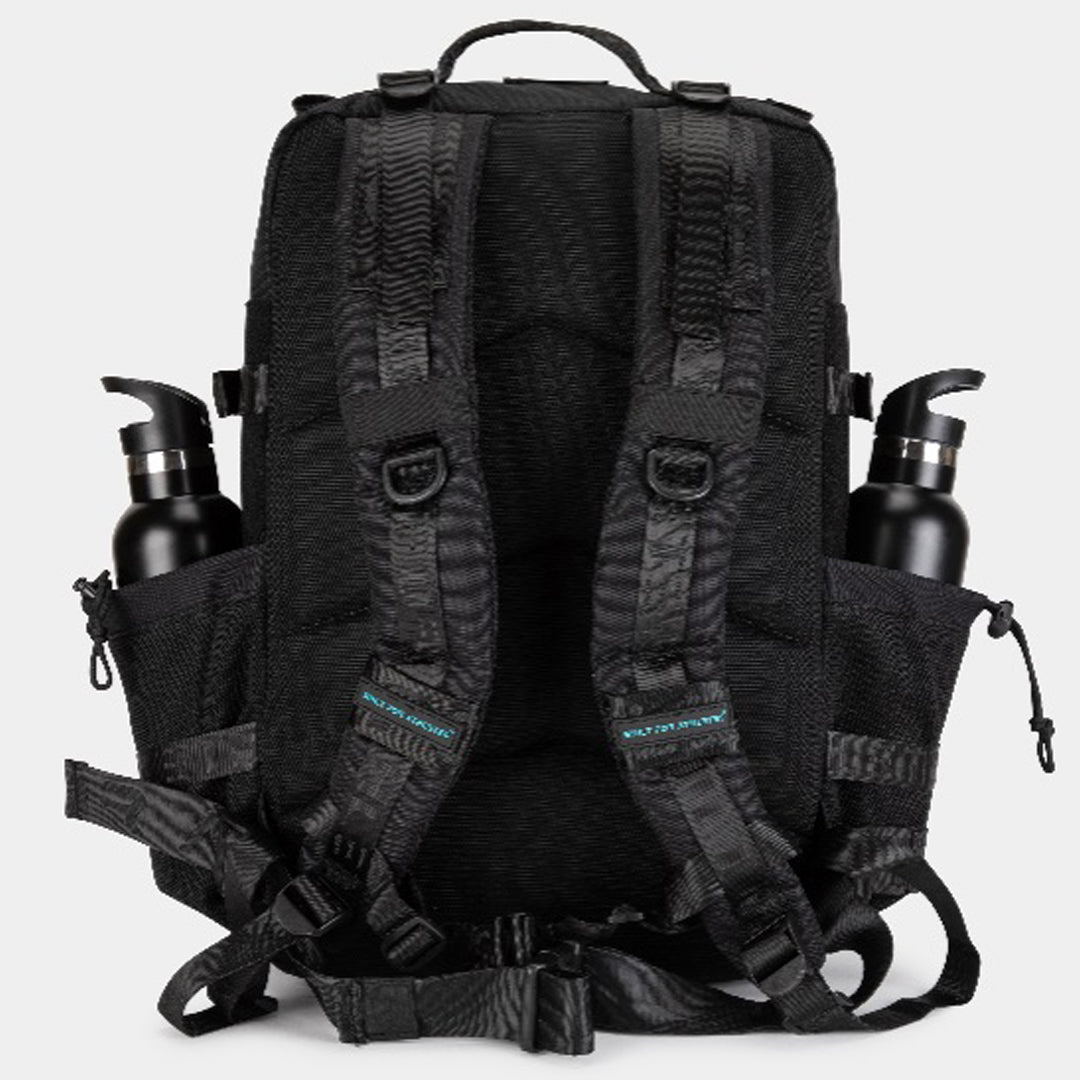 Built for Athletes - Gym Backpack - 45L (Large) - Black & Aqua