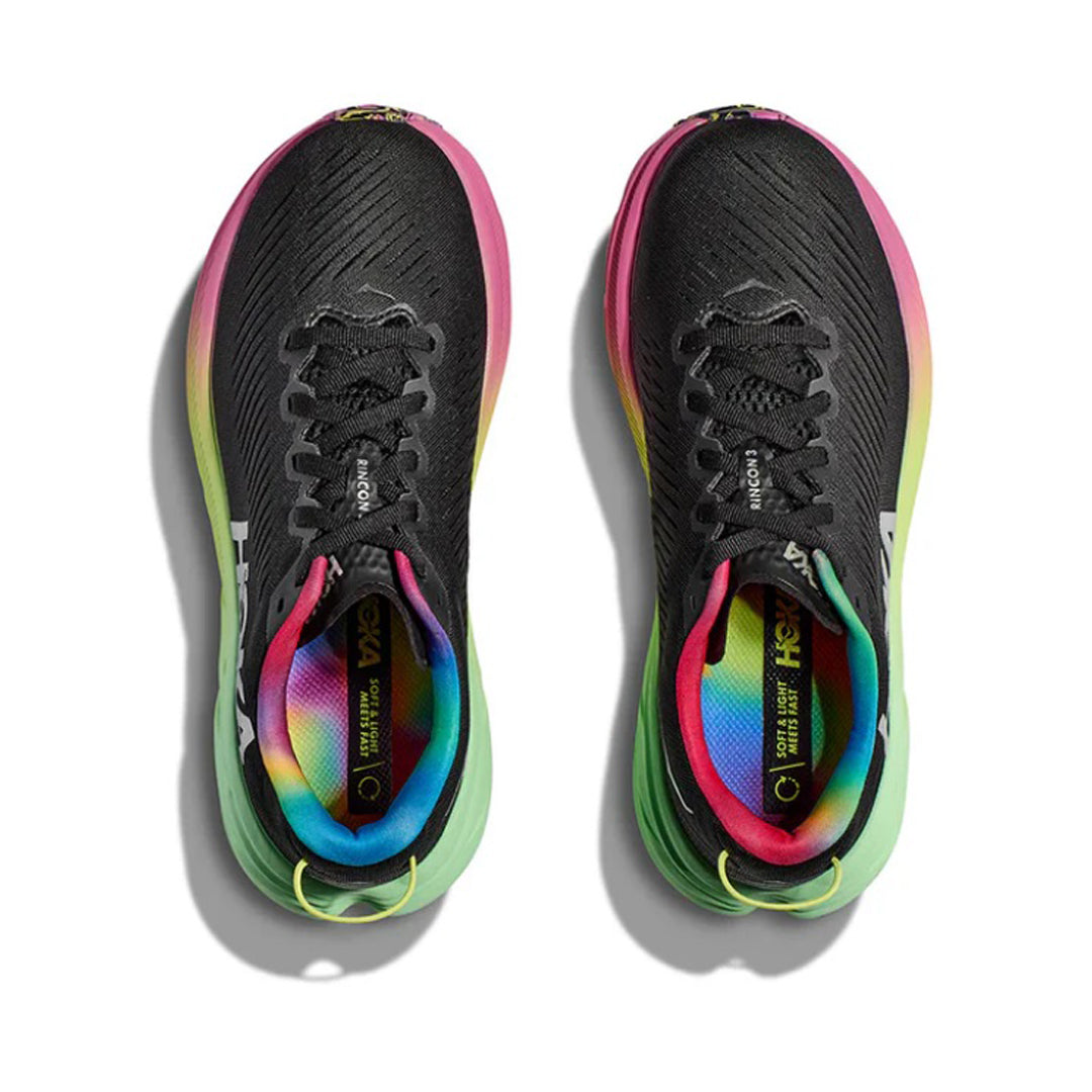 HOKA - Rincon 3 - Wide (D) - Black/Silver - Women's