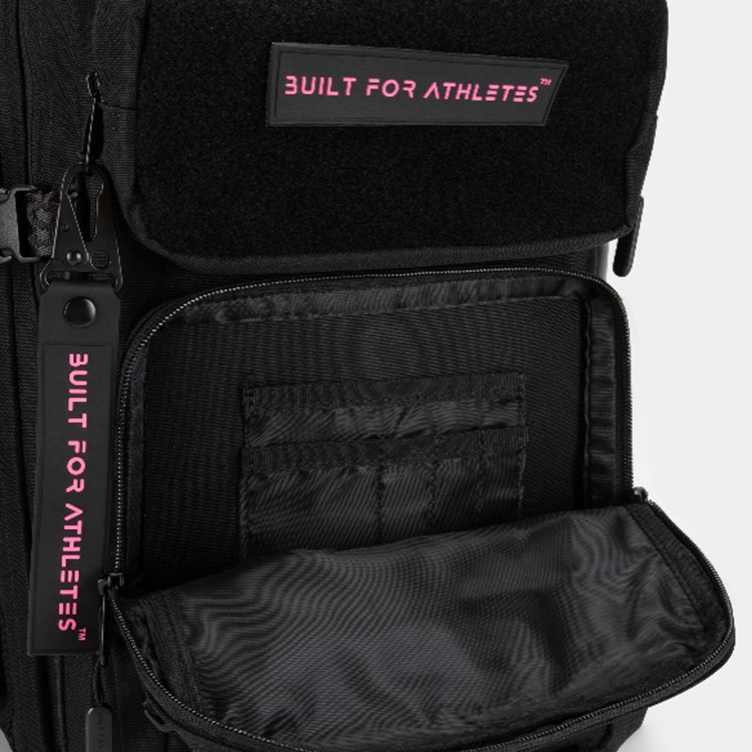 Built for Athletes - Gym Backpack - 25L (Medium) - Black & Pink