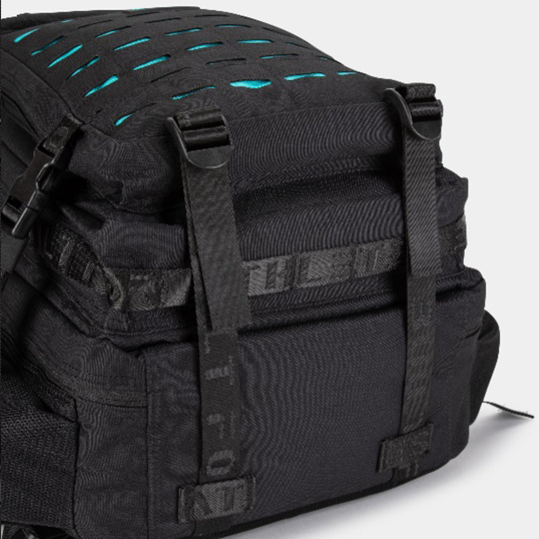 Built for Athletes - Gym Backpack - 45L (Large) - Black & Aqua