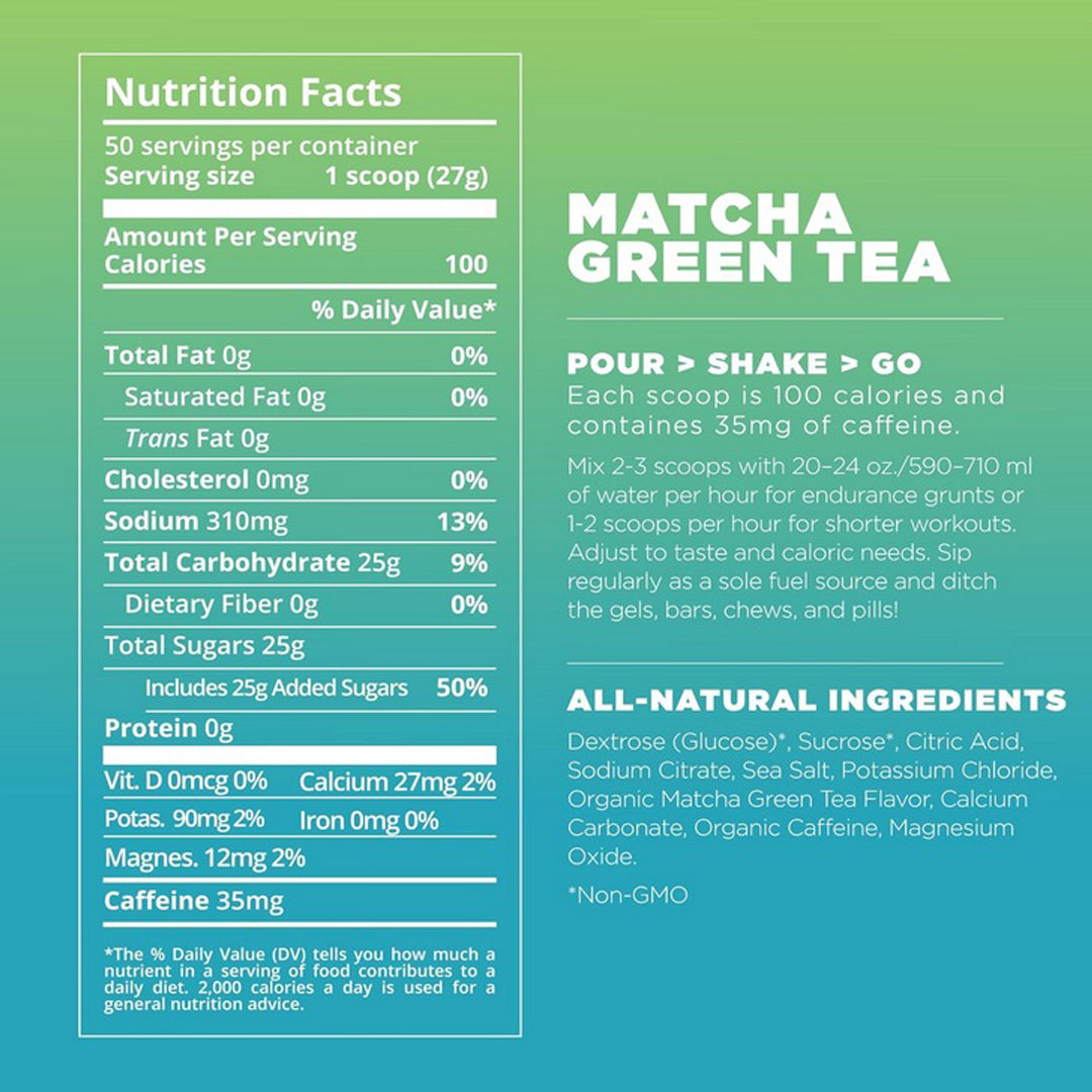 Tailwind Nutrition - 30 Servings - Matcha - Caffeinated - EXPIRY APR 2025