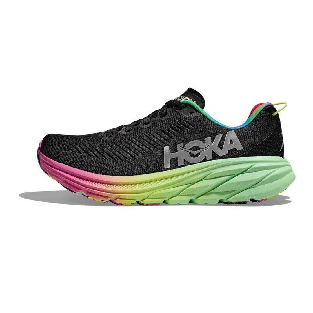 HOKA - Rincon 3 - Wide (D) - Black/Silver - Women's