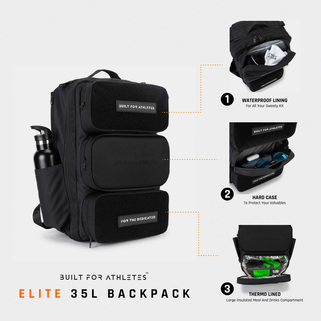 Built for Athletes - Elite Backpack - 35L - Black