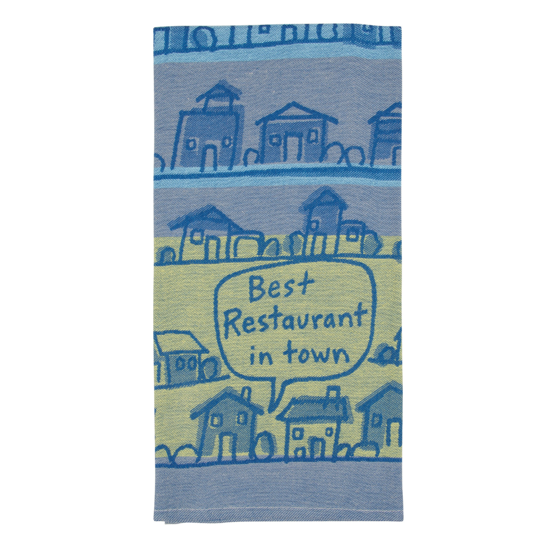 Blue Q - Dish Towel - Best Restaurant In Town