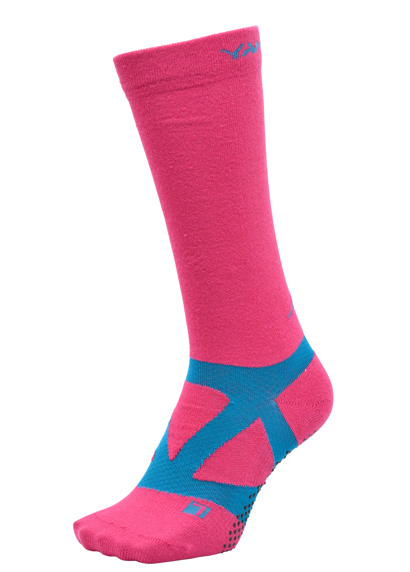 YAMAtune - Spider-Arch Compression - Long Socks - Non-Slip Dots - Rose/Emerald